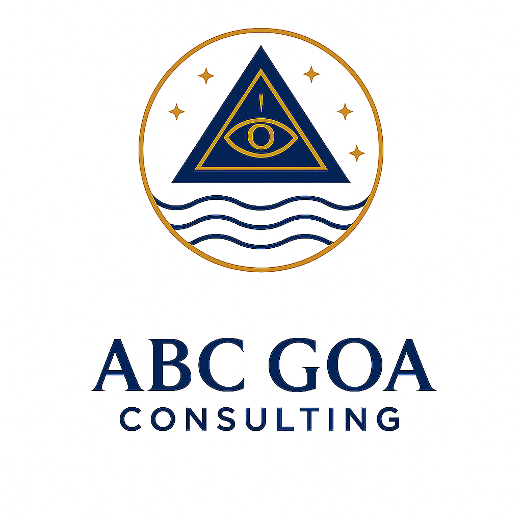 "ABC GOA Consulting logo - stylized blue and gold initials 'ABC' with a professional, corporate feel"